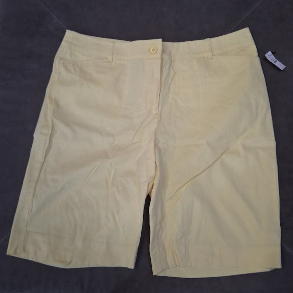 Talbot's Yellow Stretch Cotton Bermuda Shorts NWT Sz 148uh